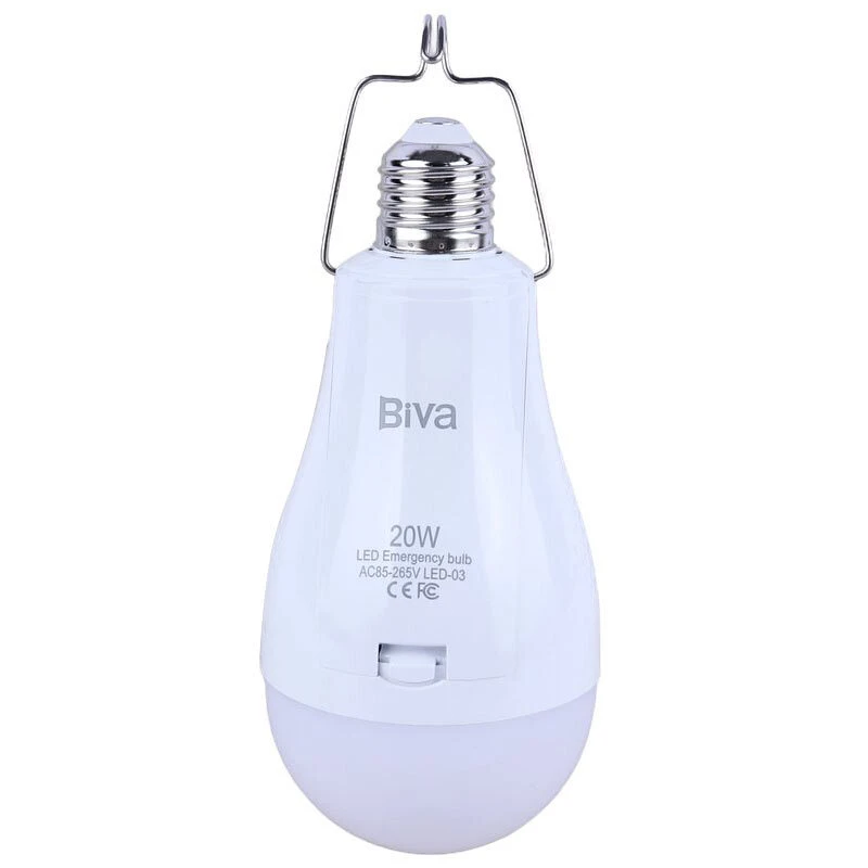 لامپ شارژی بیوا مدل LED-03 ظرفیت ۲۰ وات مهتابی