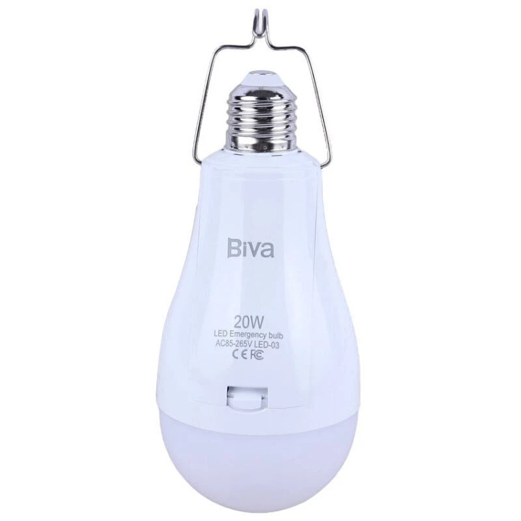 لامپ شارژی بیوا مدل LED-03 ظرفیت ۲۰ وات مهتابی