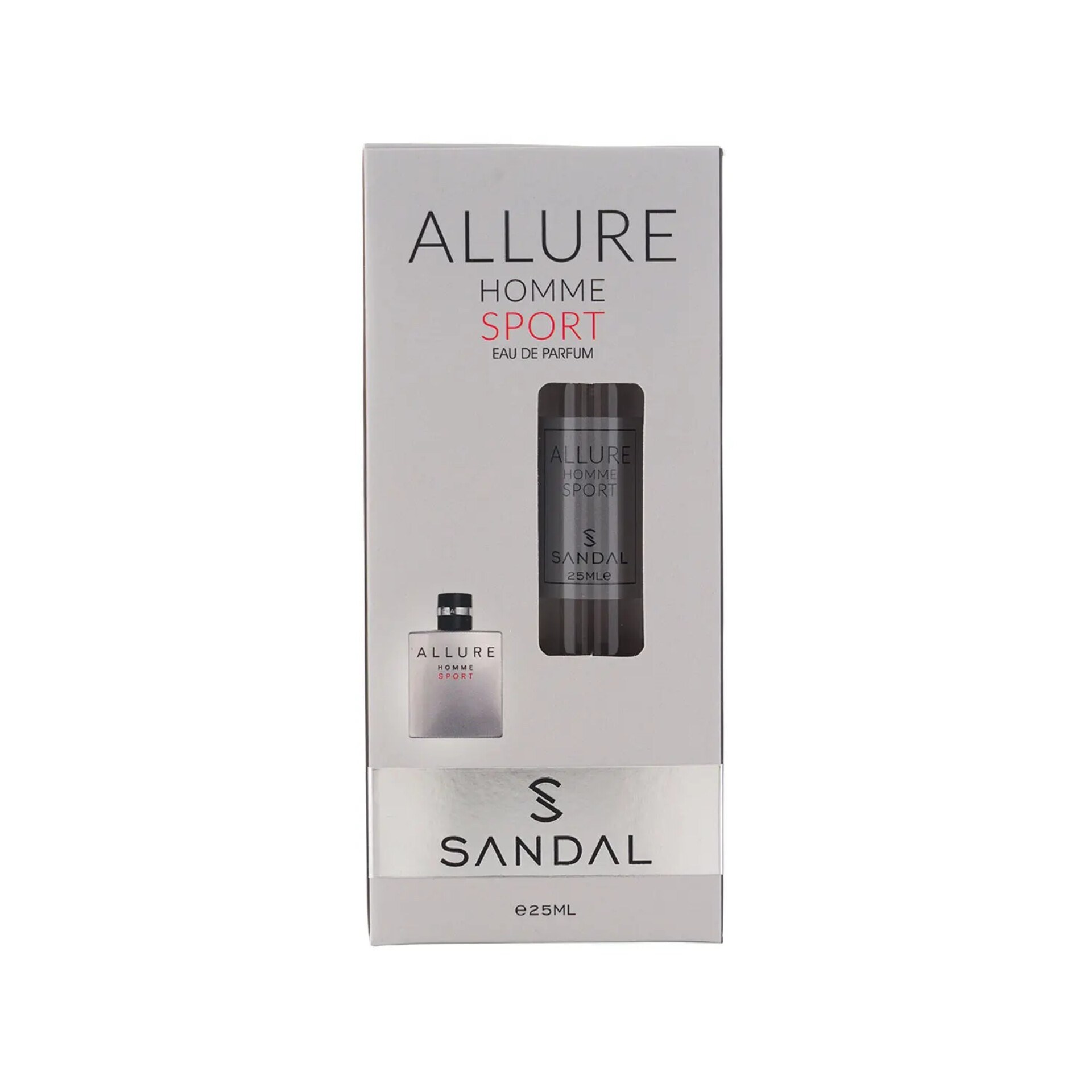 عطر جیبی مردانه صندل مدل Allure Homme Sport حجم 25 میلی لیتر