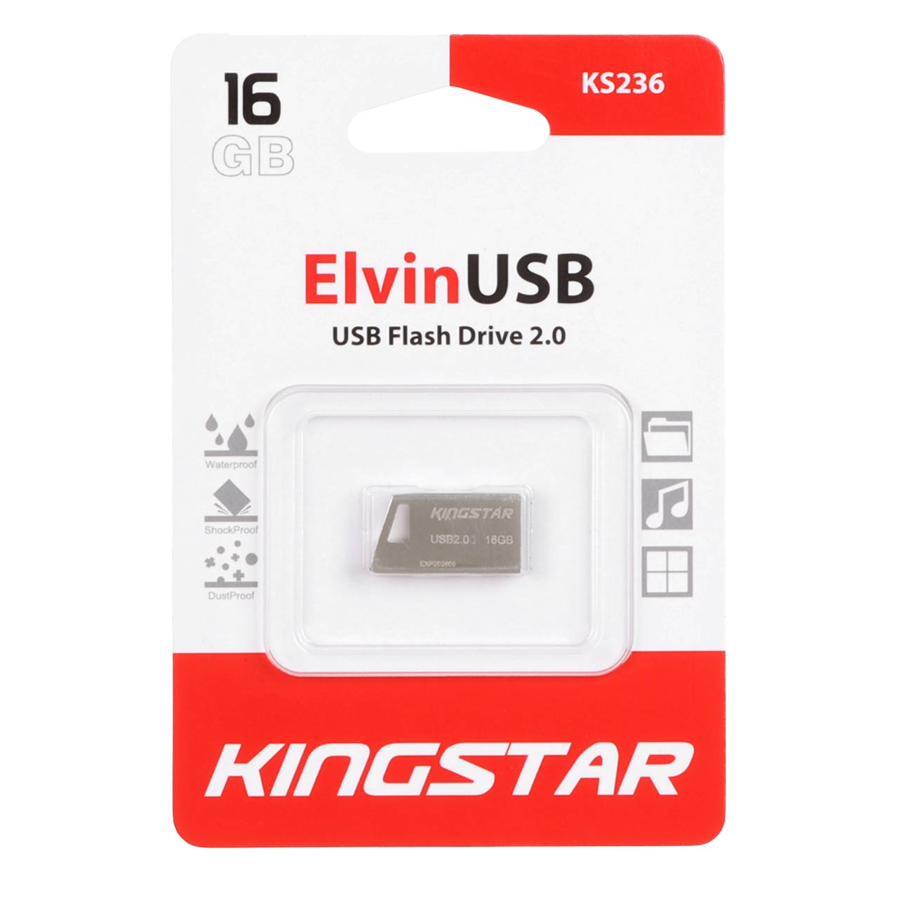 فلش 16 گیگ کینگ استار kingstar elvin ks236 usb2