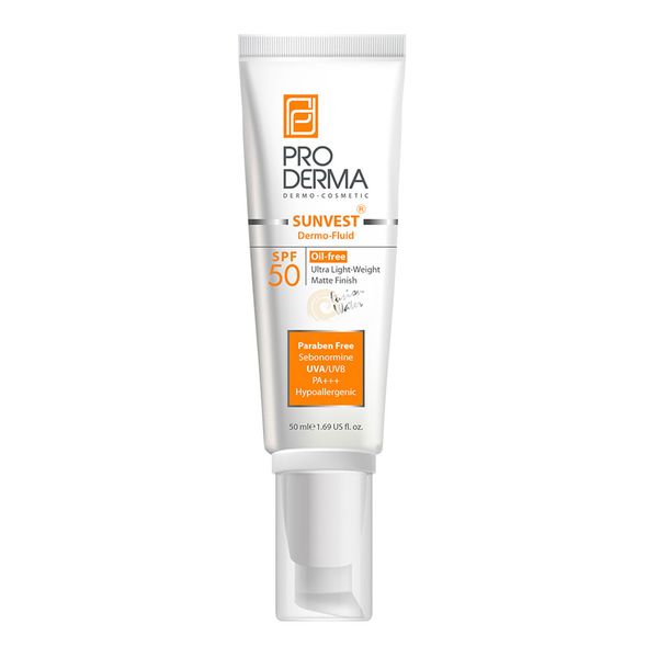ضدآفتاب فلوئیدی spf50 پرودرما 50 میل